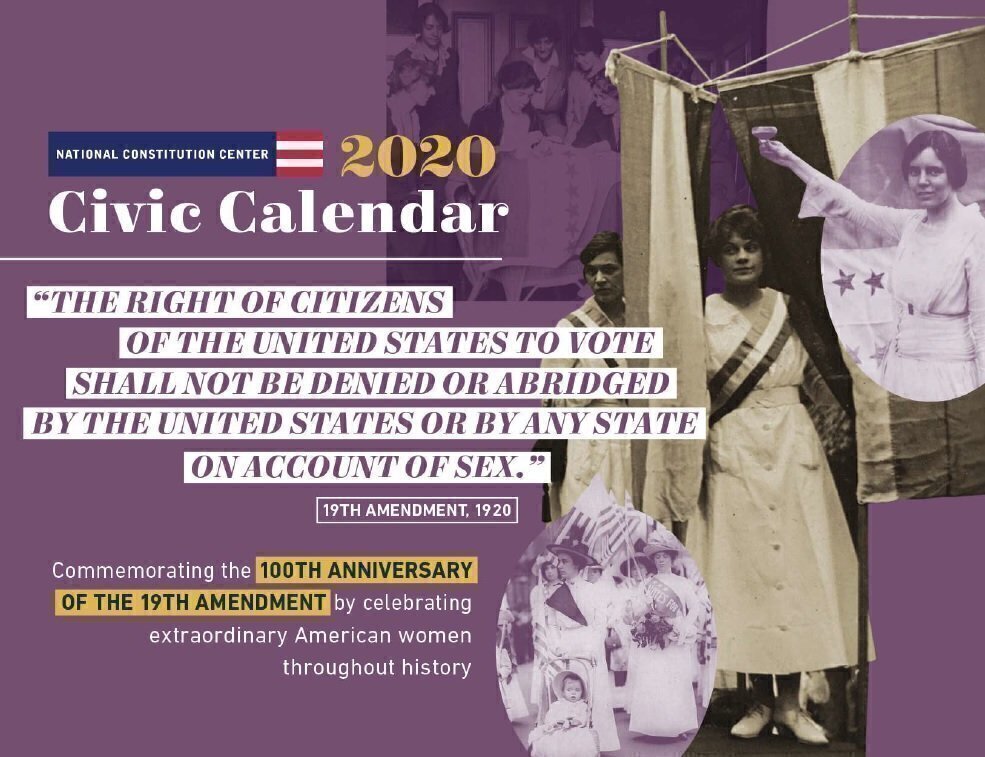 Download Free 2020 Civics Calendar from National Constitution Center